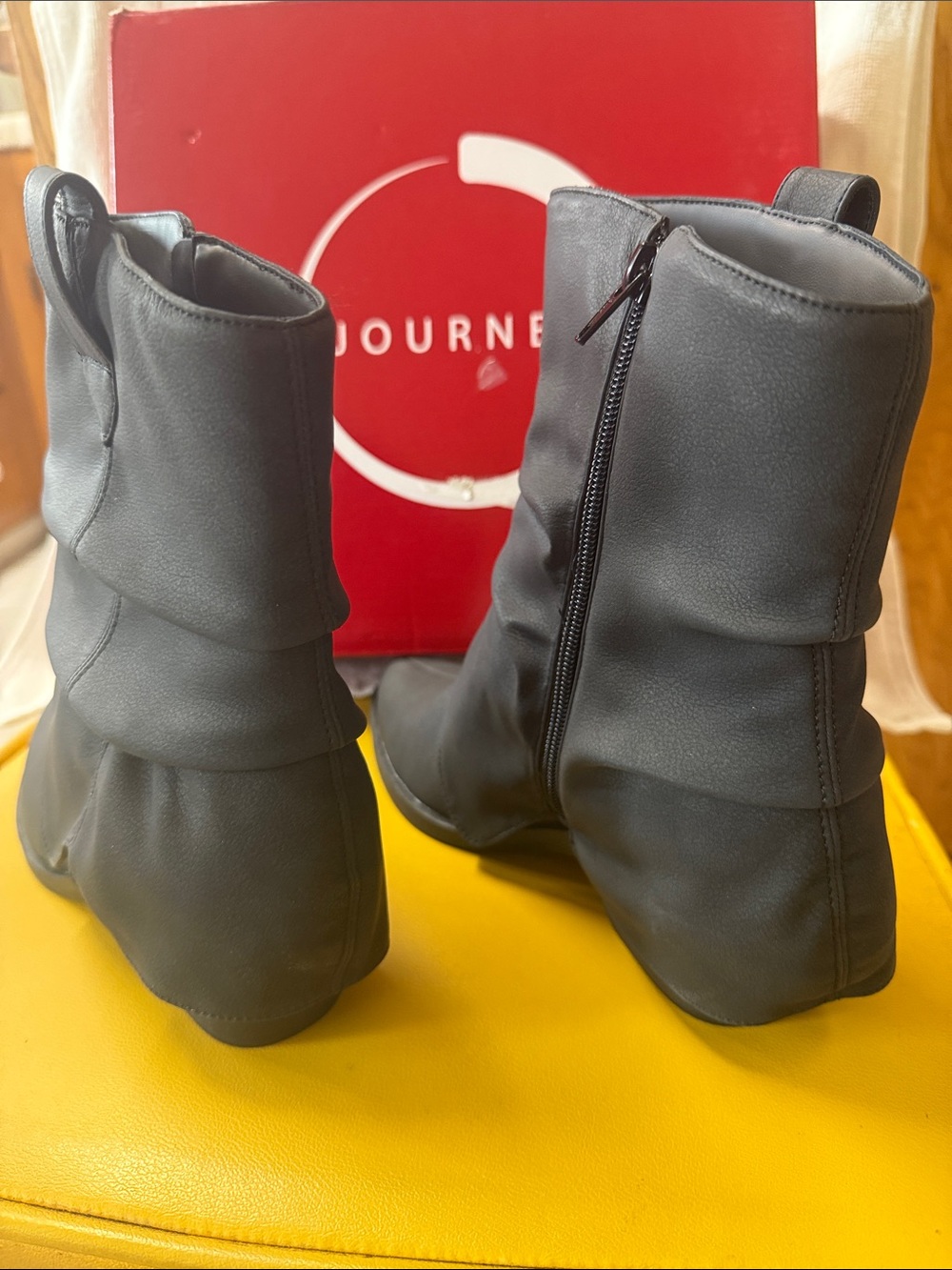 😍NEW😍Journee Collection Black Girls' Ankle Booties with Side Zip